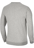 Nike Ohio State Buckeyes Mens Grey Twil Club Fleece Long Sleeve Crew Sweatshirt