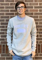 Nike Penn State Nittany Lions Mens Grey Twil Club Fleece Long Sleeve Crew Sweatshirt