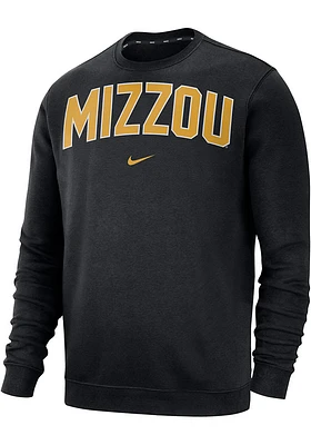 Nike Missouri Tigers Mens Club Fleece Long Sleeve Crew Sweatshirt