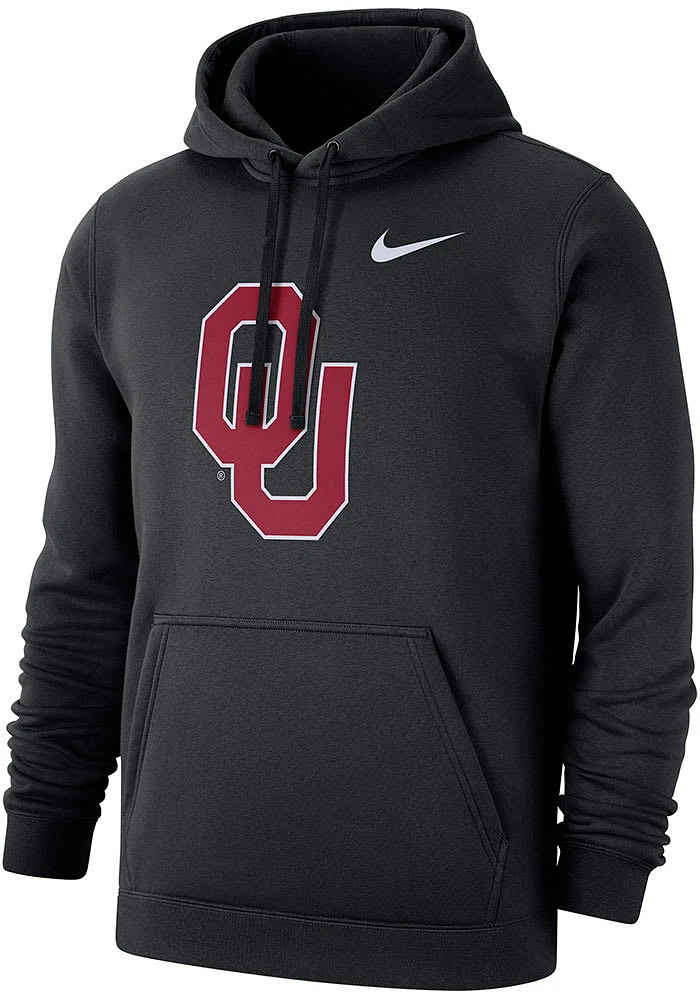 Nike Oklahoma Sooners Mens Club Fleece Long Sleeve Hoodie