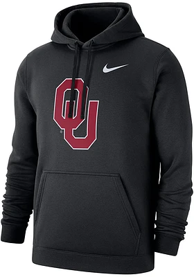 Nike Oklahoma Sooners Mens Club Fleece Long Sleeve Hoodie