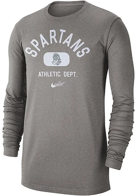 Nike Michigan State Spartans Textured Long Sleeve T Shirt