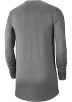 Nike Michigan Wolverines Grey Textured Long Sleeve T Shirt