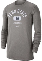 Nike Penn State Nittany Lions Grey Textured Long Sleeve T Shirt