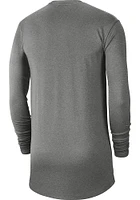 Nike Texas Longhorns Grey Textured Long Sleeve T Shirt