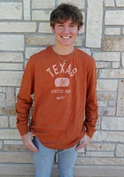 Nike Texas Longhorns Burnt Orange Textured Long Sleeve T Shirt