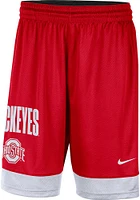 Nike Ohio State Buckeyes Mens Red Stacked Fast Break Shorts
