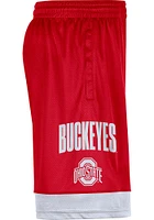 Nike Ohio State Buckeyes Mens Red Stacked Fast Break Shorts