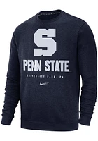 Nike Penn State Nittany Lions Mens Navy Blue Club Vault Long Sleeve Crew Sweatshirt