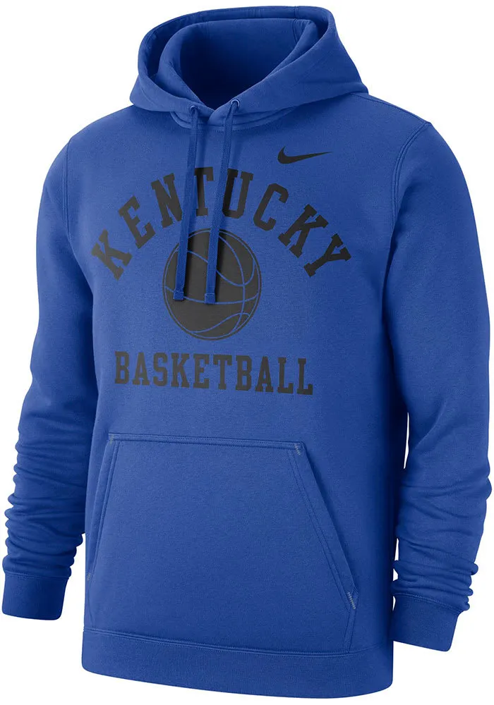 Nike Kentucky Wildcats Mens Blue Club Basketball Long Sleeve Hoodie