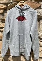 Nike Arkansas Razorbacks Mens Grey Club Fleece Logo Long Sleeve Hoodie