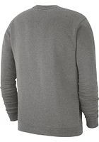 Nike Alabama Crimson Tide Mens Grey Club Fleece Arch Long Sleeve Crew Sweatshirt