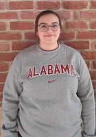 Nike Alabama Crimson Tide Mens Grey Club Fleece Arch Long Sleeve Crew Sweatshirt