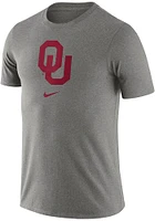 Nike Oklahoma Sooners Grey Essential Logo Short Sleeve T Shirt