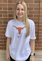 Nike Texas Longhorns White Essential Logo Short Sleeve T Shirt