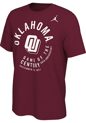 Nike Oklahoma Sooners Crimson Game Of The Century Short Sleeve T Shirt