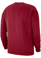 Nike Arkansas Razorbacks Mens Crimson Club Fleece Long Sleeve Crew Sweatshirt
