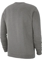Nike West Virginia Mountaineers Mens Grey Club Fleece Long Sleeve Crew Sweatshirt