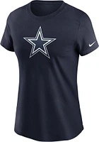 Nike Dallas Cowboys Womens Navy Blue Primetime Short Sleeve T-Shirt