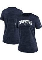 Nike Dallas Cowboys Womens Navy Blue Velocity T-Shirt