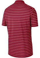 Nike Arkansas Razorbacks Mens Crimson DriFIT Victory Stripe Short Sleeve Polo