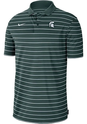 Nike Michigan State Spartans Mens DriFIT Victory Stripe Short Sleeve Polo