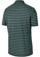 Nike Michigan State Spartans Mens Green DriFIT Victory Stripe Short Sleeve Polo