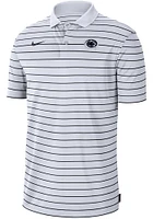 Nike Penn State Nittany Lions Mens White DriFIT Victory Stripe Short Sleeve Polo