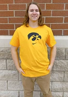 Nike Iowa Hawkeyes Gold Essential Logo Short Sleeve T Shirt