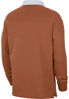 Nike Texas Longhorns Mens Burnt Orange Rugby Striped Long Sleeve Polo Shirt