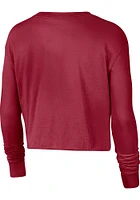Nike Oklahoma Sooners Womens Crimson Crop LS Tee