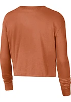 Nike Texas Longhorns Womens Burnt Orange Crop LS Tee