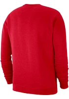 Nike Georgia Bulldogs Mens Red Club Fleece Arch Name Long Sleeve Crew Sweatshirt