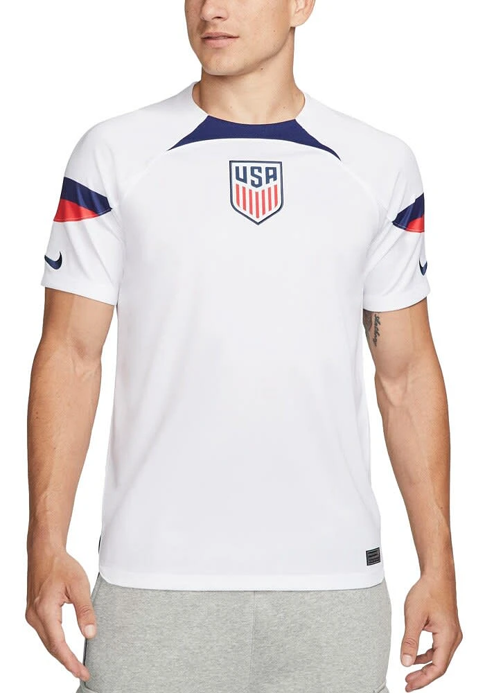 USMNT Mens Nike Replica Soccer Home Stadium Jersey - White