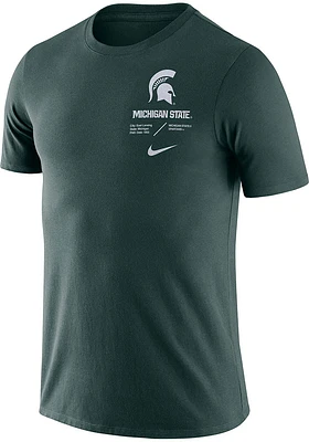 Nike Michigan State Spartans Team Issue Short Sleeve T Shirt