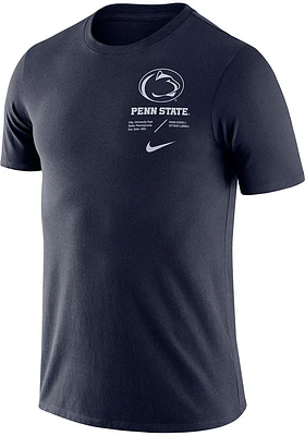 Nike Penn State Nittany Lions Navy Blue Team Issue Graphic Short Sleeve T Shirt