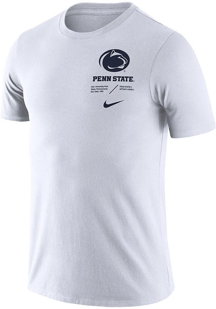 Nike Penn State Nittany Lions White Team Issue Short Sleeve T Shirt