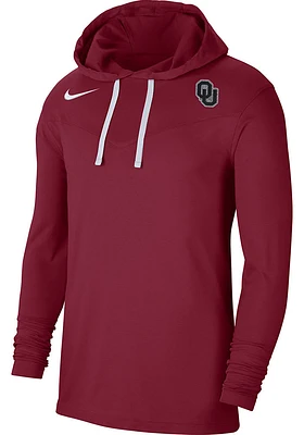 Nike Oklahoma Sooners Mens Crimson DriFIT Long Sleeve Hoodie