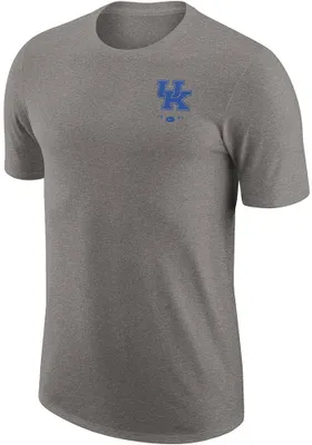 Nike Kentucky Wildcats Grey DriFIT Triblend Logo Short Sleeve Fashion T Shirt