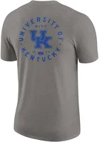 Nike Kentucky Wildcats Grey DriFIT Triblend Logo Short Sleeve Fashion T Shirt