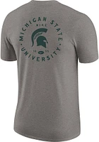 Nike Michigan State Spartans Grey DriFIT Triblend Logo Short Sleeve Fashion T Shirt