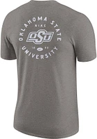 Nike Oklahoma State Cowboys Grey DriFIT Triblend Logo Short Sleeve Fashion T Shirt