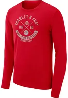 Nike Ohio State Buckeyes Red Mantra Design Long Sleeve T Shirt