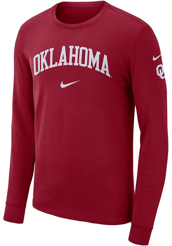 Nike Oklahoma Sooners Crimson Sznl Design Long Sleeve T Shirt