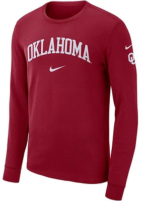 Nike Oklahoma Sooners Crimson Sznl Design Long Sleeve T Shirt