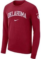 Nike Oklahoma Sooners Crimson Sznl Design Long Sleeve T Shirt