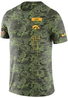 Nike Iowa Hawkeyes Olive Dri-FIT Military Short Sleeve T Shirt