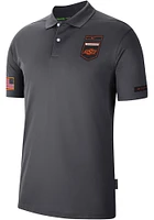 Nike Oklahoma State Cowboys Mens Grey Victory Dri-FIT Short Sleeve Polo