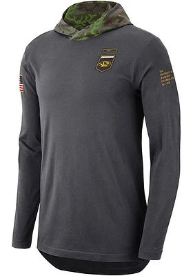 Nike Missouri Tigers Mens Grey Military Long Sleeve Hoodie