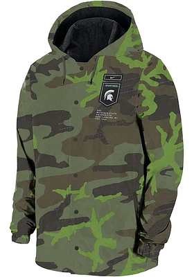 Nike Michigan State Spartans Mens Olive Military Light Weight Jacket